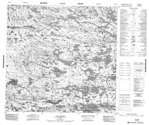 034K16 Lac Sailly Canadian topographic map, 1:50,000 scale