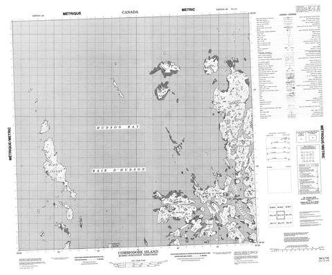 034L15 Commodore Island Canadian topographic map, 1:50,000 scale