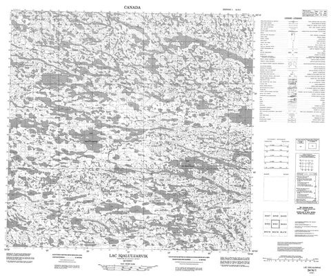 034N01 Lac Iqaluujarvik Canadian topographic map, 1:50,000 scale