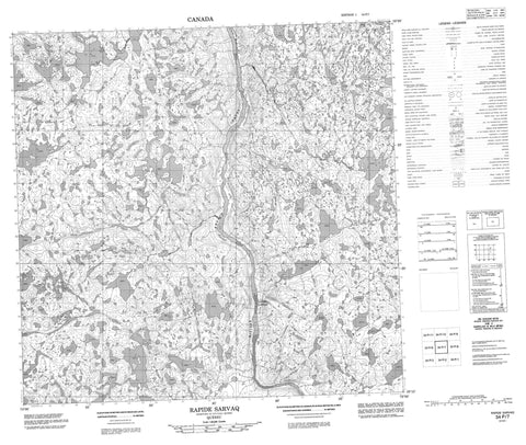 034P07 Rapide Sarvaq Canadian topographic map, 1:50,000 scale