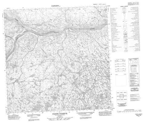 034P16 Pointe Taassuq Canadian topographic map, 1:50,000 scale