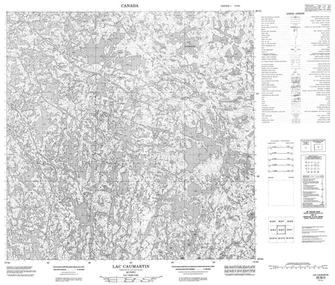 035B02 Lac Caumartin Canadian topographic map, 1:50,000 scale