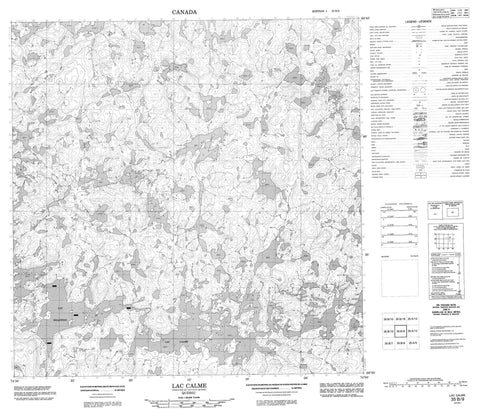 035B09 Lac Calme Canadian topographic map, 1:50,000 scale