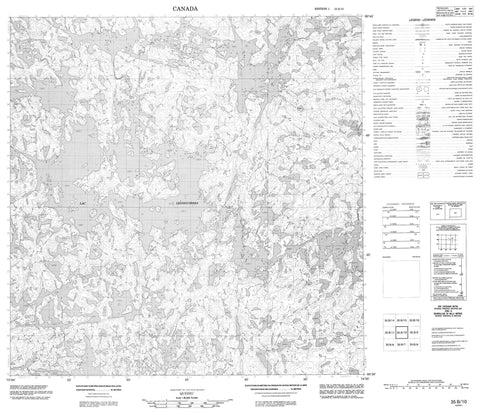 035B10  Canadian topographic map, 1:50,000 scale