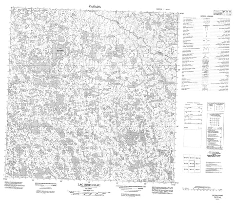 035C06 Lac Bistodeau Canadian topographic map, 1:50,000 scale