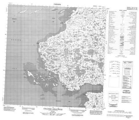 035C12 Collines Amajurjuk Canadian topographic map, 1:50,000 scale