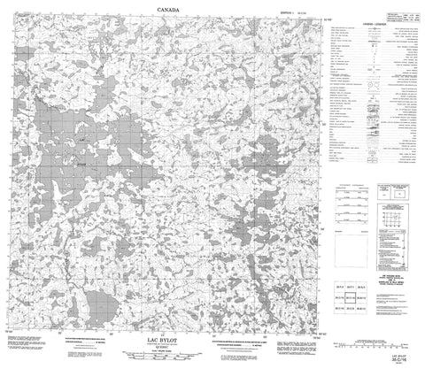 035C16 Lac Bylot Canadian topographic map, 1:50,000 scale