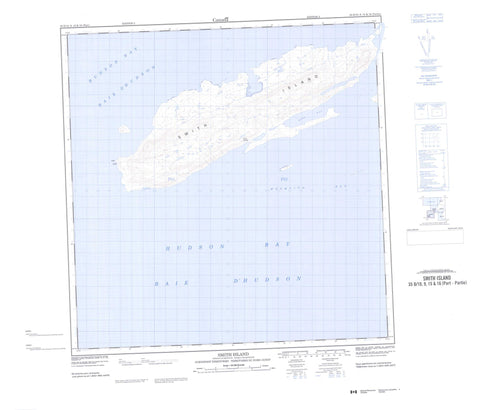 035D10 Smith Island Canadian topographic map, 1:50,000 scale