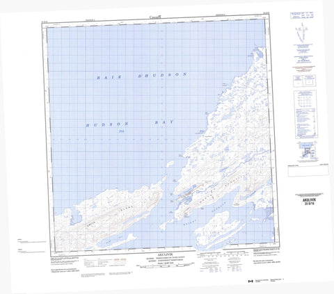 035D16 Akulivik Canadian topographic map, 1:50,000 scale