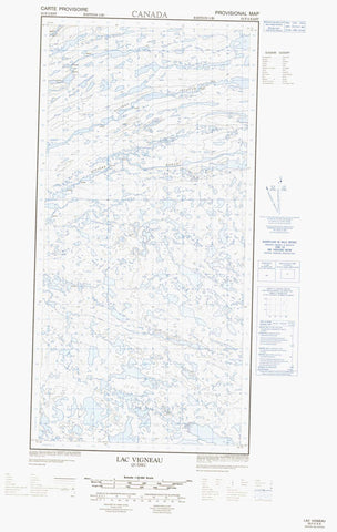 035F02E Lac Vigneau Canadian topographic map, 1:50,000 scale