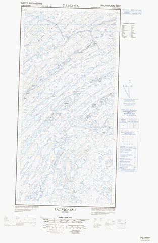 035F02W Lac Vigneau Canadian topographic map, 1:50,000 scale