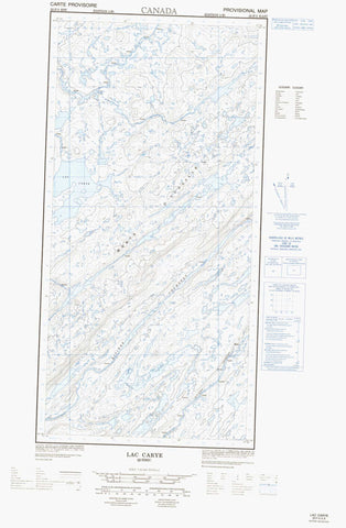 035F03E Lac Carye Canadian topographic map, 1:50,000 scale