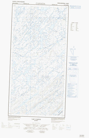 035F03W Lac Carye Canadian topographic map, 1:50,000 scale