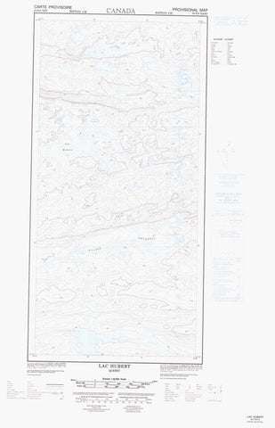 035F08E Lac Hubert Canadian topographic map, 1:50,000 scale