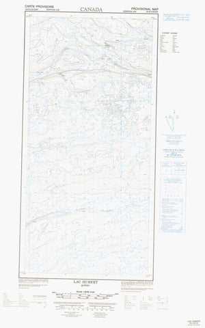035F08W Lac Hubert Canadian topographic map, 1:50,000 scale