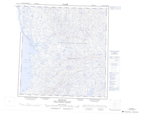 035F Kovik Bay Canadian topographic map, 1:250,000 scale