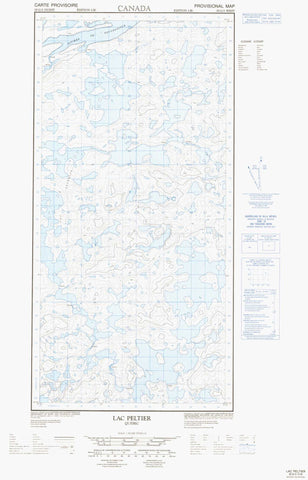 035G03W Lac Peltier Canadian topographic map, 1:50,000 scale