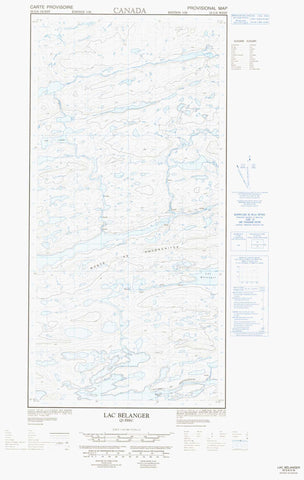 035G06W Lac Belanger Canadian topographic map, 1:50,000 scale