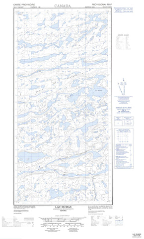 035G07W Lac Dumas Canadian topographic map, 1:50,000 scale