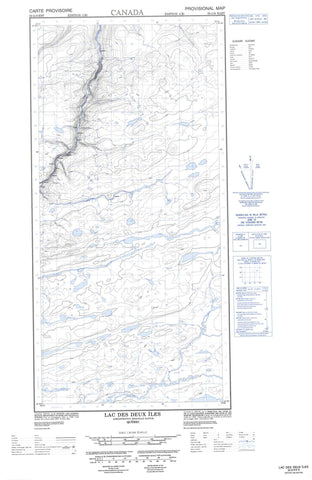 035G09E Lac Des Deux Iles Canadian topographic map, 1:50,000 scale