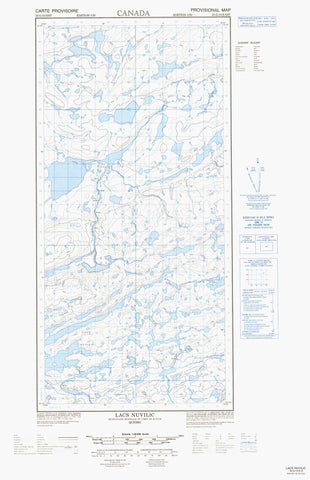 035G10E Lacs Nuvilic Canadian topographic map, 1:50,000 scale