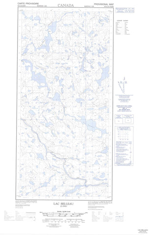 035G12E Lac Belleau Canadian topographic map, 1:50,000 scale