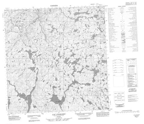 035H01 Lac Charlery Canadian topographic map, 1:50,000 scale