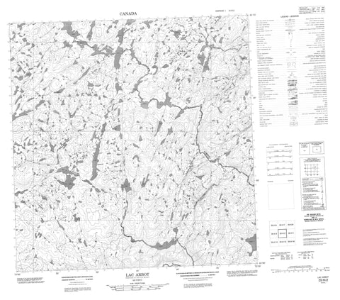 035H02 Lac Arbot Canadian topographic map, 1:50,000 scale