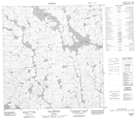 035H04 Lac Vergons Canadian topographic map, 1:50,000 scale