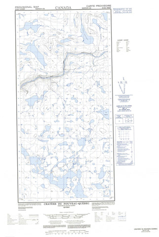 035H05W Cratere Du Nouveau Quebec Canadian topographic map, 1:50,000 scale