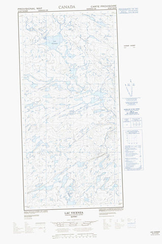 035H07W Lac Vicenza Canadian topographic map, 1:50,000 scale