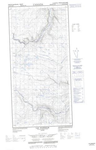 035H10E Lac Wakeham Canadian topographic map, 1:50,000 scale