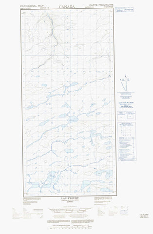 035H12W Lac Fleury Canadian topographic map, 1:50,000 scale