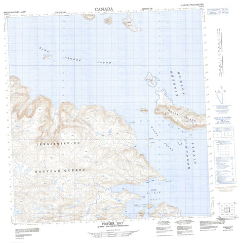 035H16 Fisher Bay Canadian topographic map, 1:50,000 scale