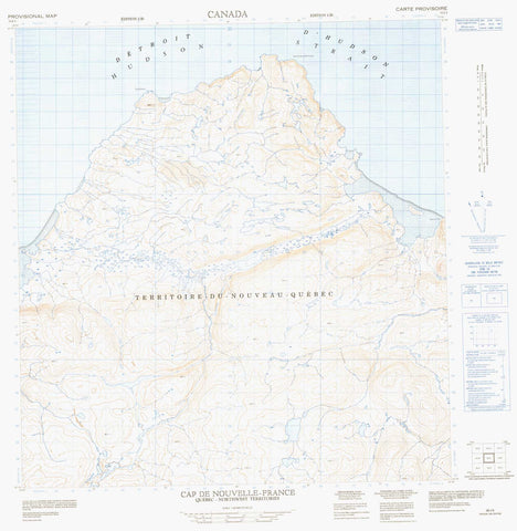 035I05 Cap De Nouvelle France Canadian topographic map, 1:50,000 scale