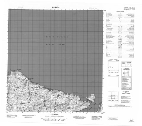 035J05 Le Dome Canadian topographic map, 1:50,000 scale