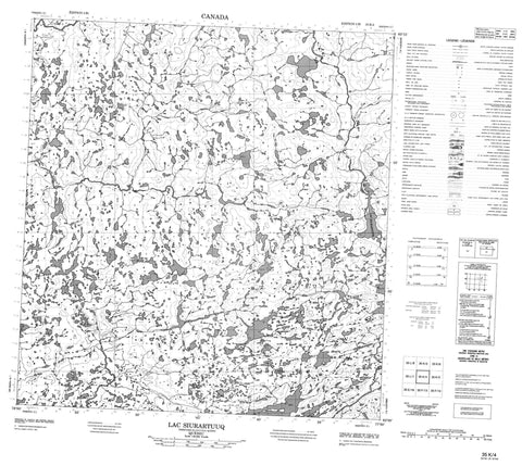 035K04 Lac Siurartuuq Canadian topographic map, 1:50,000 scale