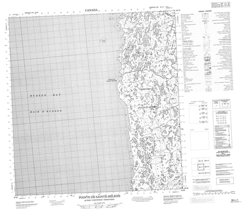 035L01 Pointe De Sainte Helene Canadian topographic map, 1:50,000 scale
