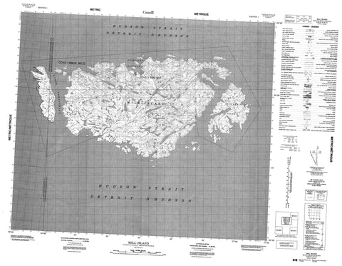 035N13 Mill Island Canadian topographic map, 1:50,000 scale