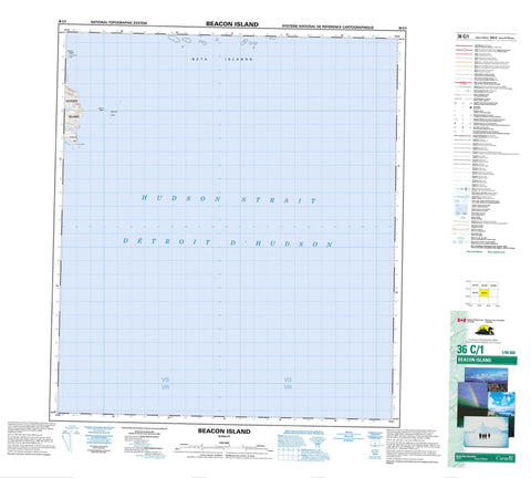 036C01 Beacon Island Canadian topographic map, 1:50,000 scale