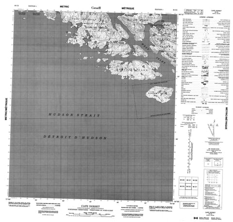 036C02 Cape Dorset Canadian topographic map, 1:50,000 scale