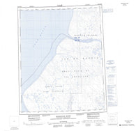036I Koukdjuak River Canadian topographic map, 1:250,000 scale
