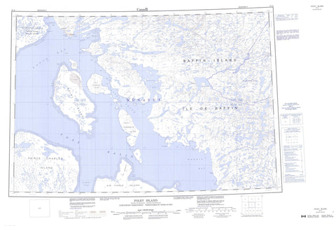 037A Foley Island Canadian topographic map, 1:250,000 scale