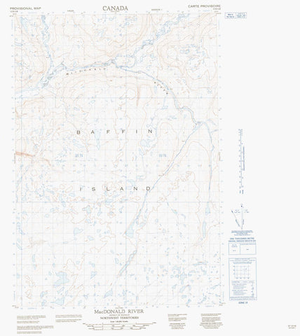 037D11E Macdonald River Canadian topographic map, 1:50,000 scale