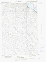 037E02E Barnes Ice Cap Canadian topographic map, 1:50,000 scale