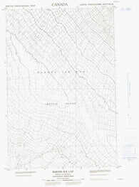 037E02W Barnes Ice Cap Canadian topographic map, 1:50,000 scale