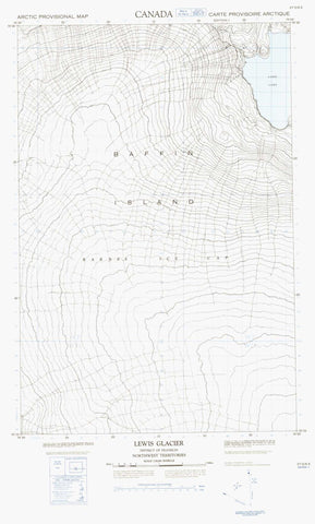 037E06E Lewis Glacier Canadian topographic map, 1:50,000 scale