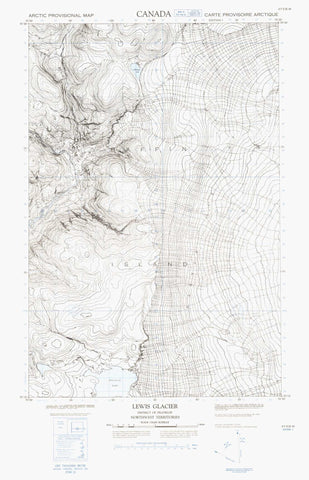 037E06W Lewis Glacier Canadian topographic map, 1:50,000 scale