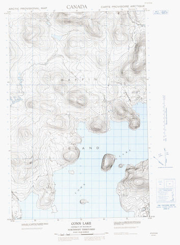 037E10W Conn Lake Canadian topographic map, 1:50,000 scale