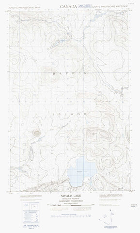 037E11E Nivalis Lake Canadian topographic map, 1:50,000 scale